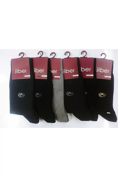 jiber tekstil Ανδρικές μακριές κάλτσες Modal Lycra Μικτό χρώμα 5204 - 6 τεμάχια