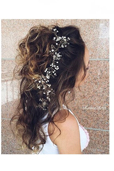 BBA TULLE STORE Coroană de mireasă, accesorii pentru păr pentru nuntă, argint...