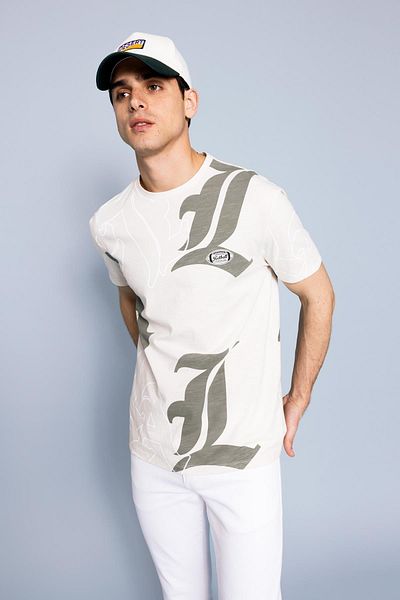 DeFacto Regular Fit Crew Neck Printed Short Sleeve T-Shirt A3118ax23sm