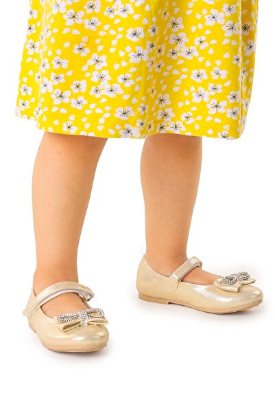 Kiko Kids Παπιγιόν Stone Velcro Girls Ballerina Shoes 254 Vakko