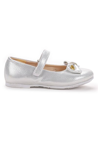 Kiko Kids Girl's Bow Detailed Velcro Ballerina Shoes