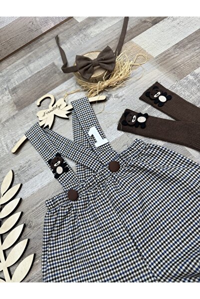 Feriatolye Teddy bear concept baby boy 1 year old birthday special day outfit