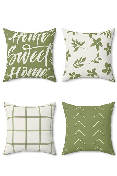 FUS BLUE 4-Piece Throw Pillow Pillowcase