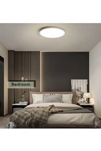 luxshome Modern Tavana Sıfır Yuvarlak Led Plofenyer Panel Spot Lamba Glop Aplik Armatür Avize 3200k Sarı Işık