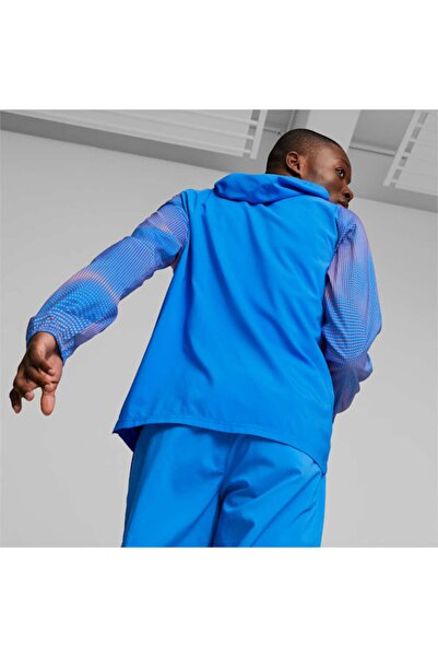 Puma RUN FAVORITE AOP WOVEN JACKET M Mavi Erkek Eşofman Üstü