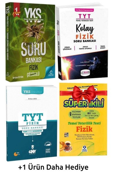 Başat Yayınları Artınet YKS Fizik Soru Bankası+Lemma TYT Fizik Soru Bankası+G...