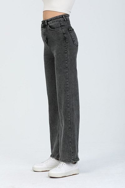 DRC trend Leo Paola Loose Jeans Smoked Snow Lycra Palazzo Loose Leg Jeans