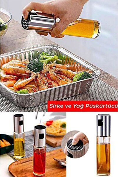 AYGÖREN HOME Sprey Cam Şişe Zeytinyağı, Sirke, Yağ Püskürtücü Yağdanlık 100 ml