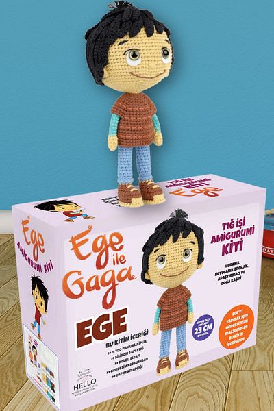 Tuva Yayıncılık Crochet Amigurumi Kit with Aegean and Beak