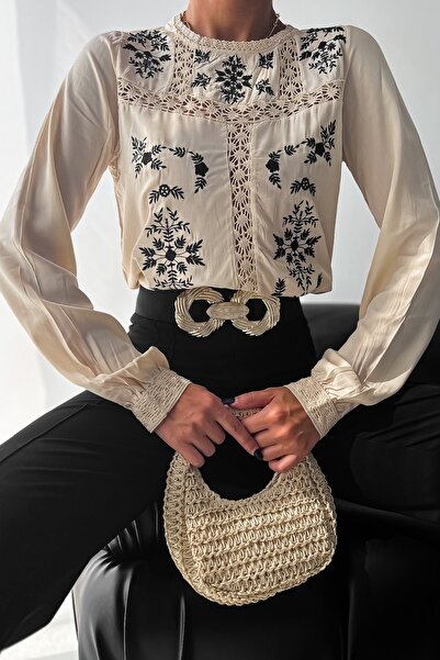 FEMELLE Női új szezon hímzett blúz