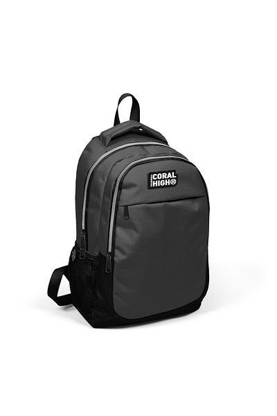Coral High Set ghiozdan pentru copii, gri închis, negru, 3 piese SET0114393