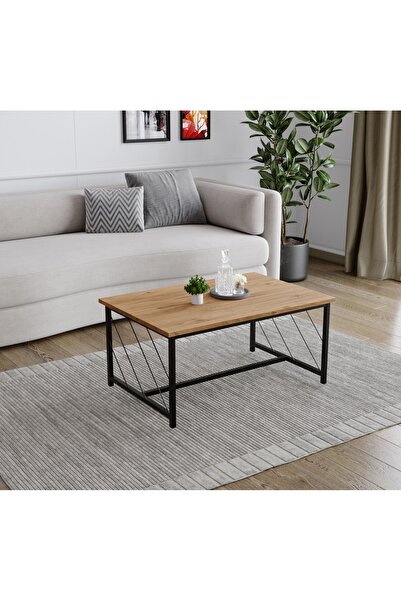 Fahrettin Küçük Düz Kesim Sehpa , 60x90 Metal Ayaklı Masa , Orta Sepha , Yan ...