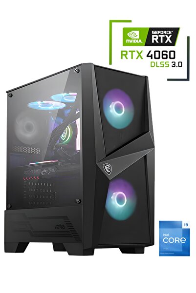 MSI İNTEL CORE İ5 12400F / 16GB DDR4 / 1 TB 3300-3100 MB /s M2 SSD / RTX4060 GAMING MASAÜSTÜ PC