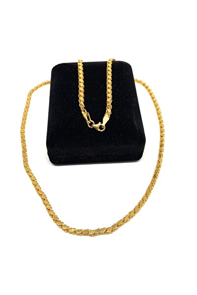 Gürler Kuyumculuk 50 Cm Pullu-arpa, Burgu-halat Zincir Altın Kolye - Ak0213