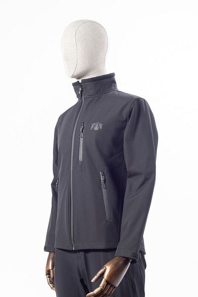 Huğlu Black Water Resistant Softshell Jacket
