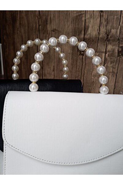 SERPİL White Bag with Pearls