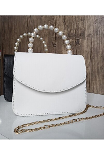 SERPİL White Bag with Pearls