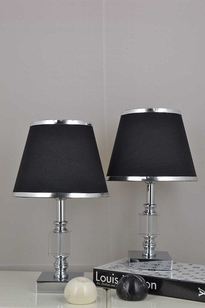 AbajurAksesuar Julina Single Cube Silver Double Lampshade