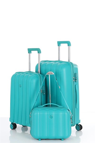 MÇS Mçs Polipropilen 3'lü Valiz Seti Orta & Kabin & Makyaj V305