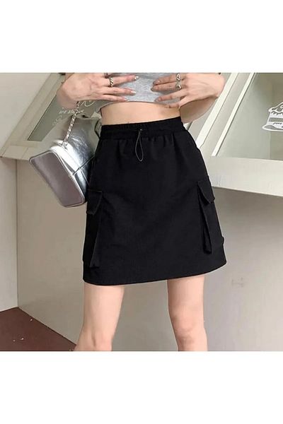 Gofeel Fusta cargo din țesătură vintage Y2k