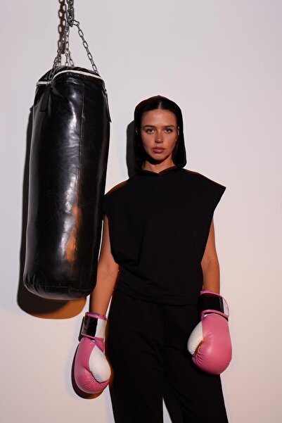 DeFacto Sportovní bavlněné tílko Oversize Fit s kapucí a bez rukávů