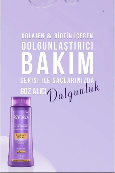 Restorex 500 ML Plumping Collagen and Biotin Volume Free Shampoo - 1 Piece