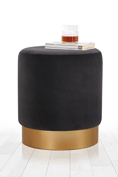 Lorencehome Koyu Gri Memfis Puf Koyu Gri Ty7887