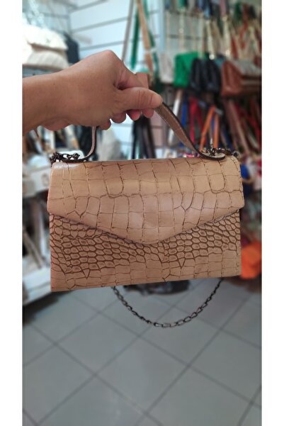 Sheker حقيبة يد نسائية على شكل صندوق على شكل سلسلة من جلد التمساح على شكل ظرف...