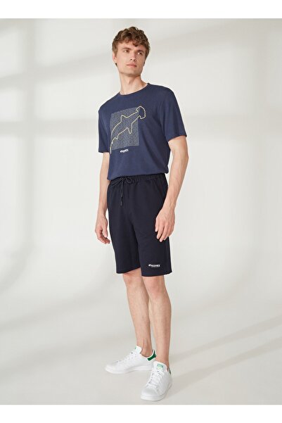 Discovery Expedition Lacivert Erkek Baskılı Sweat Şort DESTI