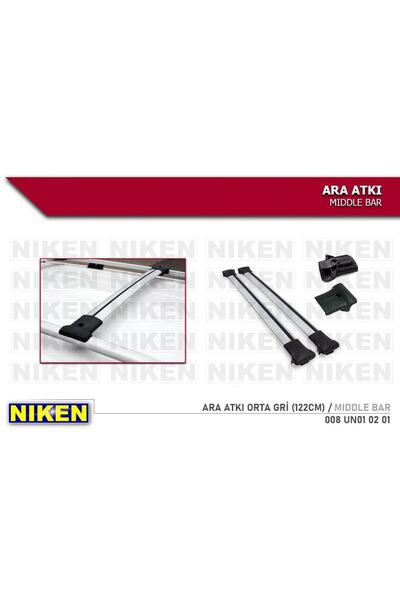 Niken Araç üstü ara atkı tavan barı bagaj taşıyıcı-gri (yanlardan sıkıştırmal...