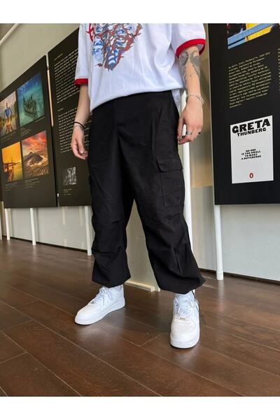 Gofeel Kargo Cepli Bol Paça Unisex Paraşüt Pantolon