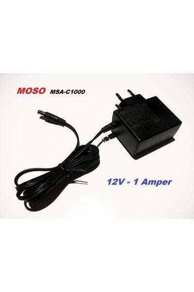 Moso 12v 1a Adaptör Msa-c1000ıc12 Modem Şerit Led Kamera Uydu 12 Volt 1 Amper Şarj Alet 18 Üa