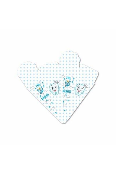 Doğumgünü Marketim Tooth Wheat Party My First Tooth Tooth Cone Candy Turkish Delight Cone 25 Pieces Blue