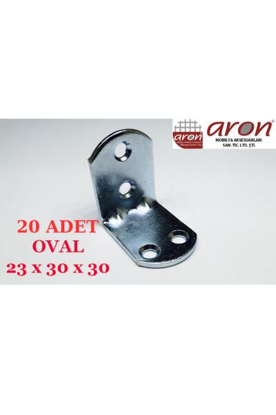 ARON (20 ADET) V650 Metal Gönye Köşe Birleştirme Mobilya Bağlantı L Demiri (20*30*30) L Demir
