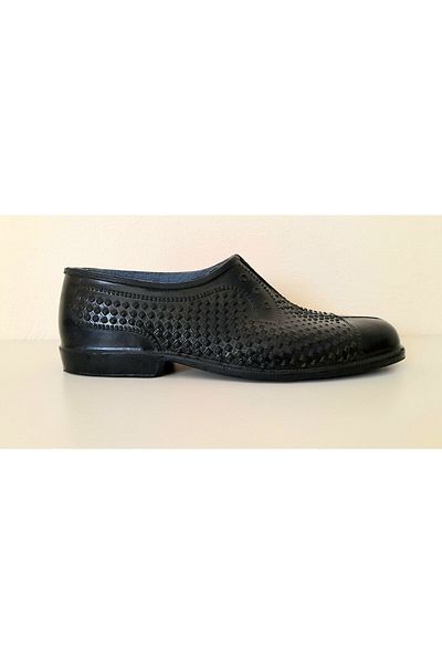ASUDE Rubber Work Shoes Lined Black Rubber