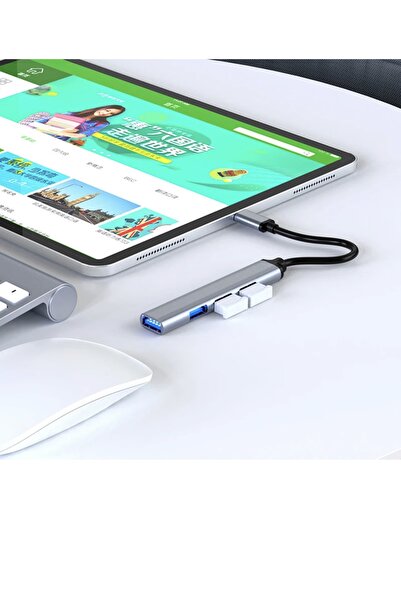 BEBTECH Usb Hub Çoğaltıcı Adaptör 4in1 4 Port Girişli 2.0-3.0 Hız Pc Bilgisayar Usb Çoklayıcı Üniversal