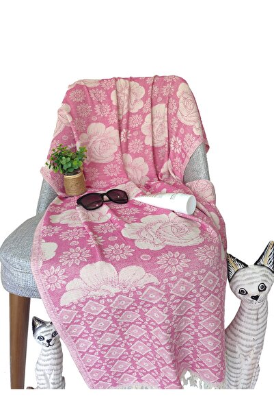 Peştanoz 100% βαμβακερό Peshtemal, μοτίβο τριαντάφυλλου, υφαντό ζακάρ 2 στρώσ...