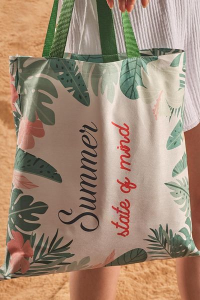 Znp Home Geantă de plajă imprimată cu model Summer Mind