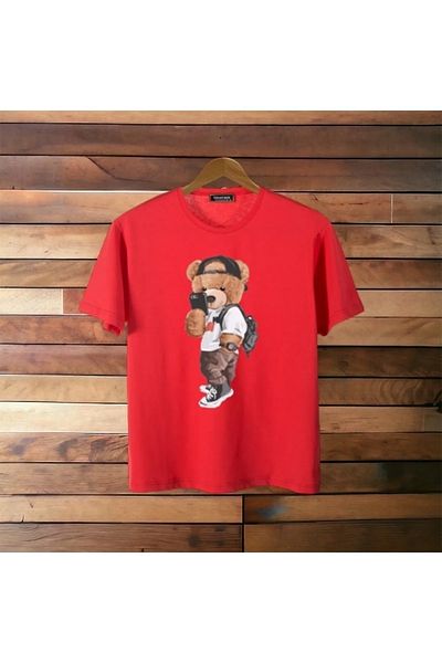 Machetta Tricou pentru copii oversize cu imprimeu Selfie Teddy Bear