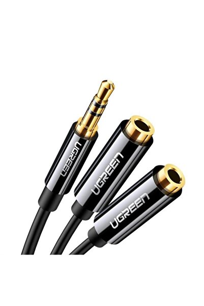 Ugreen 3.5mm 2li Aux Kulaklık Çoklayıcı Siyah