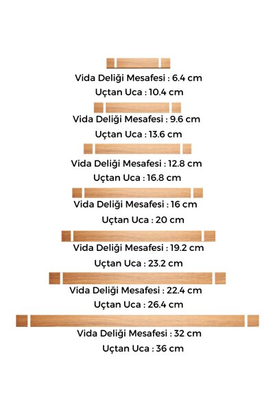 ARTI WOODS Dolap Kulpu, 96 Mm, (9,6 CM), Mutfak Dolap Kulplari, Ahşap Kulp, Cekmece Kulpu, Kulp,