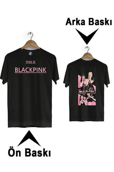 RYO FASHİON BLACK PINK GRUPA ANIME IZDAVANJE NA PREDNJOJ I ZADNJOJ STRANI CRN...