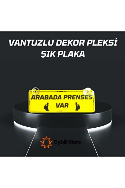 CybillStore ARABADA PRENSES VAR VANTUZLU DEKOR PLEKSİ PLAKA ÖZEL ÜRETİM