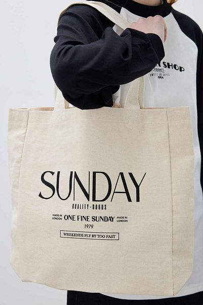 Manuka BEDRUCKTE GÄSTESTOFFTASCHE SONNTAG