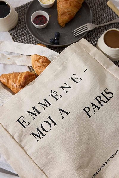 Manuka BEDRUCKTE GÄSTESTOFFTASCHE PARIS