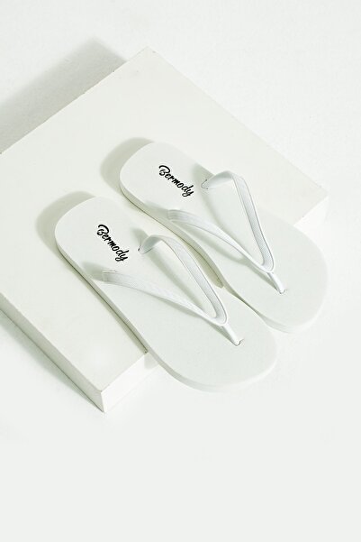 Bermody Flip-flops Eva, papuci de plajă albi, de bază, confortabili