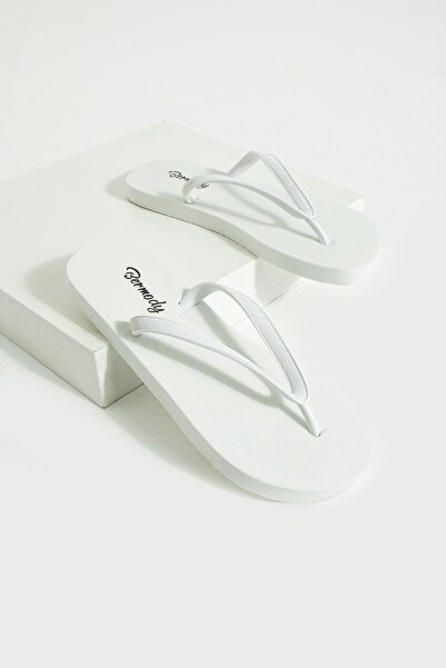 Bermody Flip-flops Eva, papuci de plajă albi, de bază, confortabili