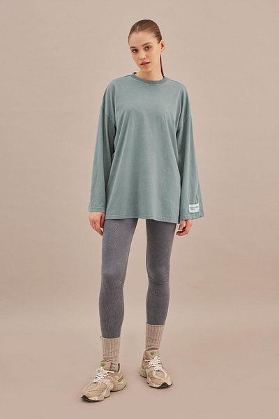 Manuka OVERSIZE-SWEATSHIRT MIT VERBLEICHTEM EFFEKT HELLBLAU
