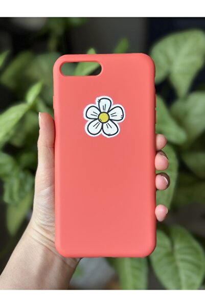 Go Aksesuar İPhone 7 Plus ve 8 plus Uyumlu Papatya Baskılı İçi Kadife Lansman...