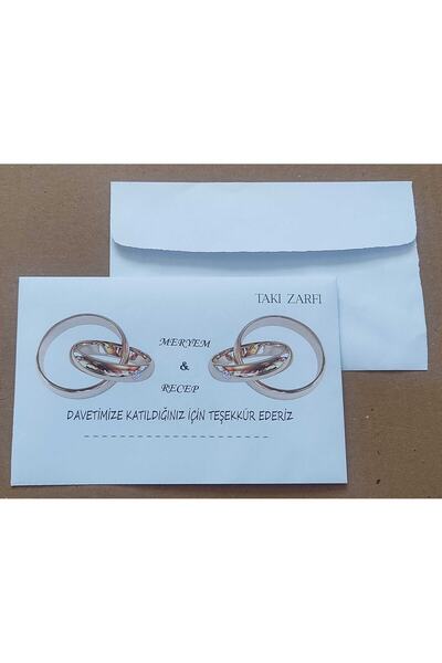 ART HEDİYE 60 броя пликове за сватбени годежни бижута с къна, специални за вашето име, 10,5 x 16,5 см, Tsy